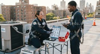 air conditioning technician fall protection safety