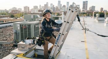 HVAC ladder and rooftop fall safety procedures