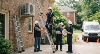 air conditioning installation ladder safety procedures
