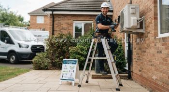 aircon installer safe ladder usage guide