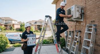 aircon technician portable ladder safety guide
