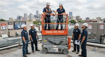 air conditioning servicing aerial lift safety guide