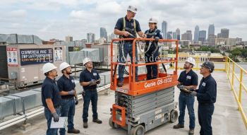 commercial HVAC EWP safety procedures