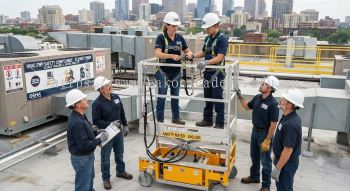 HVAC safety compliance for elevated work platforms