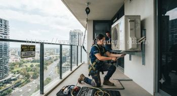 air conditioning outdoor installation fall protection