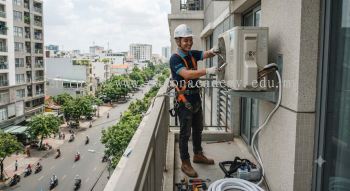 air conditioning outdoor unit installation safety height