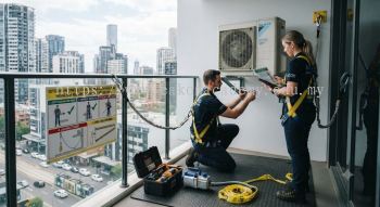air conditioning outdoor unit safety harness requirements