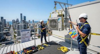 aircon outdoor unit lifting safety procedures at height