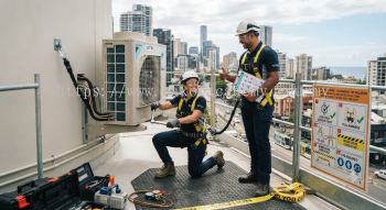 commercial air conditioning outdoor unit safety height