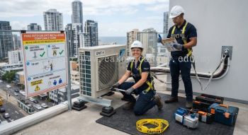 HVAC outdoor unit installation compliance safety standards