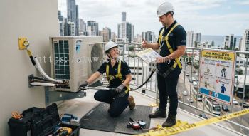HVAC outdoor unit installation hazard control guide
