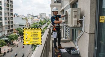 HVAC outdoor unit installation height safety guide