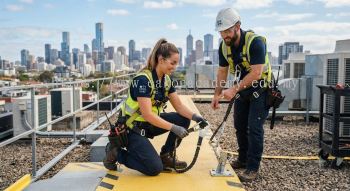 aircon technician accident prevention at height