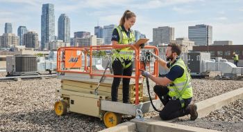 HVAC elevated work platform safety procedures