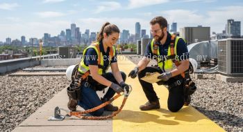 air conditioning installation fall protection methods