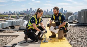 aircon technician fall prevention procedures