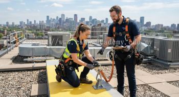 commercial HVAC fall prevention methods