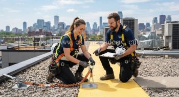 HVAC installation fall prevention safety guide