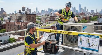 air conditioning installation tool tethering safetyy