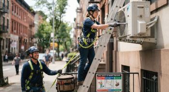 air conditioning technician tool safety procedures at height