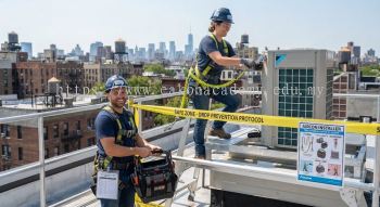 aircon installation tool storage safety at height