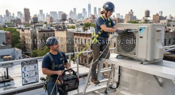 aircon installer accident prevention tool handling