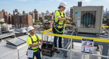 aircon installer tool safety at elevated work areas