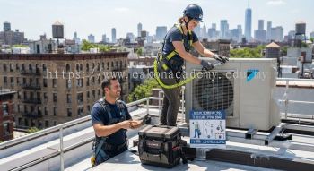 aircon technician safety protocol for tools at height