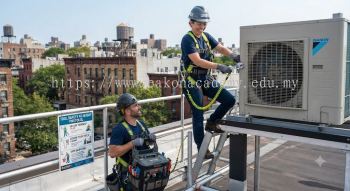 HVAC working at height tool safety methods