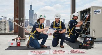 HVAC installation safety compliance at height