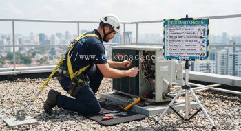 aircon technician height safety checklist maintenance