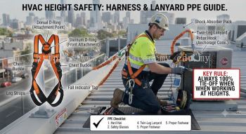 HVAC harness and lanyard PPE guide