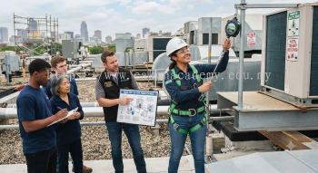aircon technician fall prevention harness training