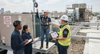 HVAC occupational safety harness training program