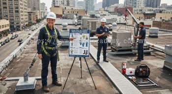 air conditioning maintenance height accident prevention