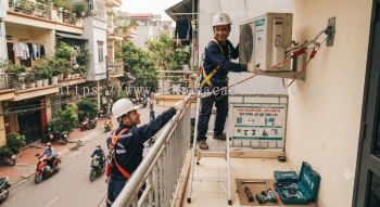 aircon installation safety procedures at height
