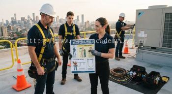 air conditioning commercial service height safety rules