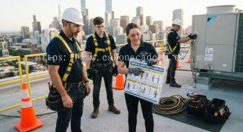 air conditioning commercial work at height compliance