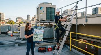 commercial air conditioning height work safety guide