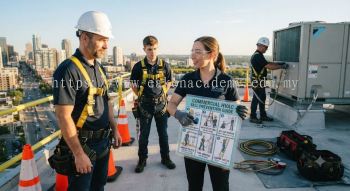 commercial HVAC technician fall prevention guide