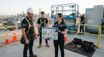 HVAC elevated work platform commercial safety guide