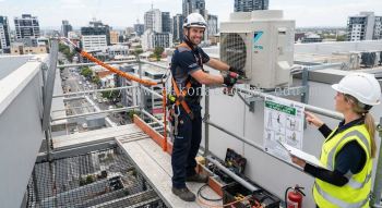 aircon industrial installation height safety guide