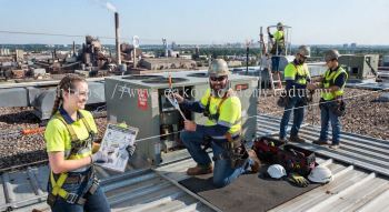 HVAC industrial maintenance height safety procedures
