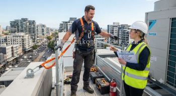 HVAC technician industrial height risk assessment