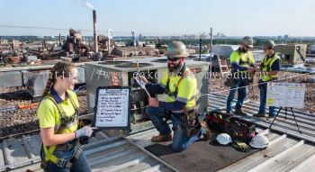 HVAC technician industrial rooftop safety checklist