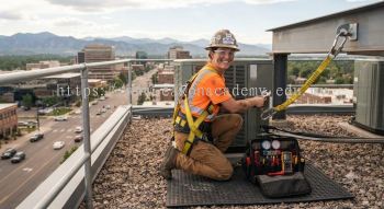 air conditioning contractor PPE height safety requirements