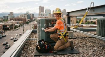 air conditioning installation contractor height safety rules