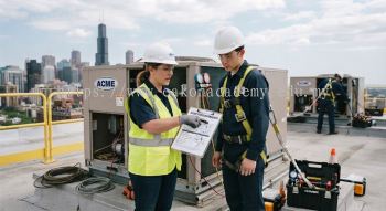 air conditioning maintenance permit system at height