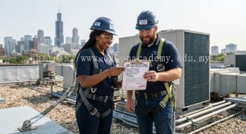 HVAC height safety management permit system