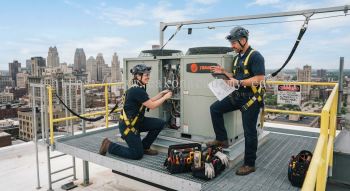 air conditioning outdoor unit servicing safety height